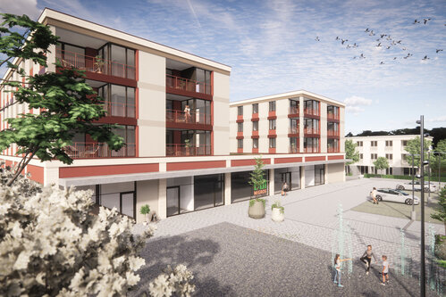 Neubau Mehrfamilienhaus mit Gewerbe "Postareal"