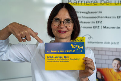 Unsere Lernenden an der 11. Ämtler Berufsmesse