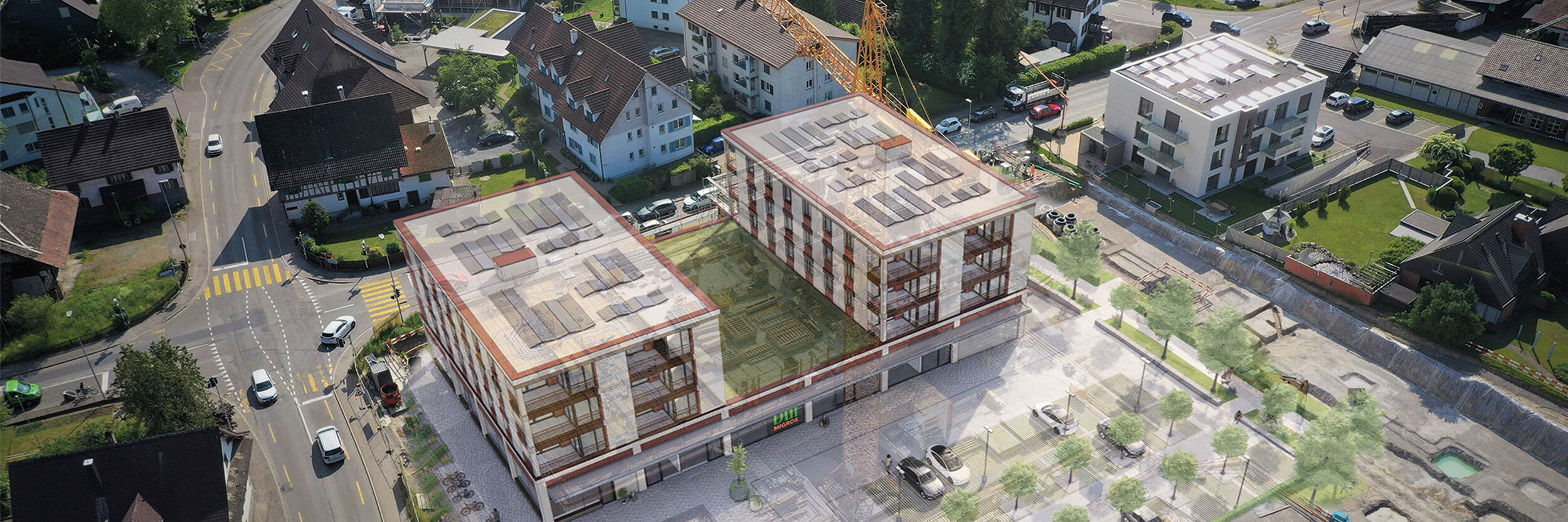 Neubau Mehrfamilienhaus mit Gewerbe "Postareal"